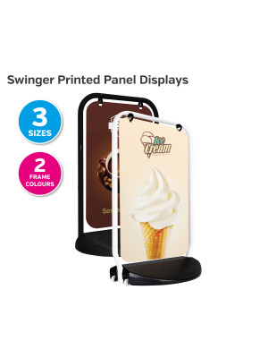 Swinger Printed Panel Pavement Displays - 3 Sizes