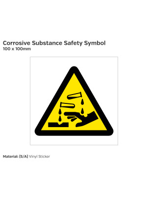 Warning Corrosive Substance Symbol Safety Sign