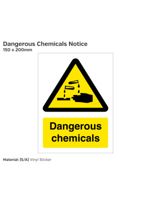 Danger Chemicals - Corrosive Substances Safety Sign