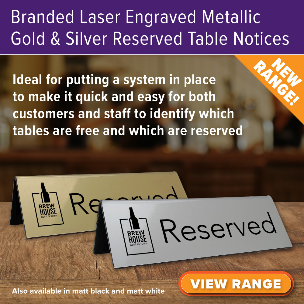 Branded Laser Engraved Reserved Signs