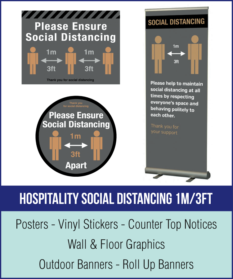 1 metre social distancing range
