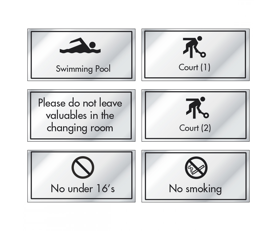Leisure Club Signs & Notices