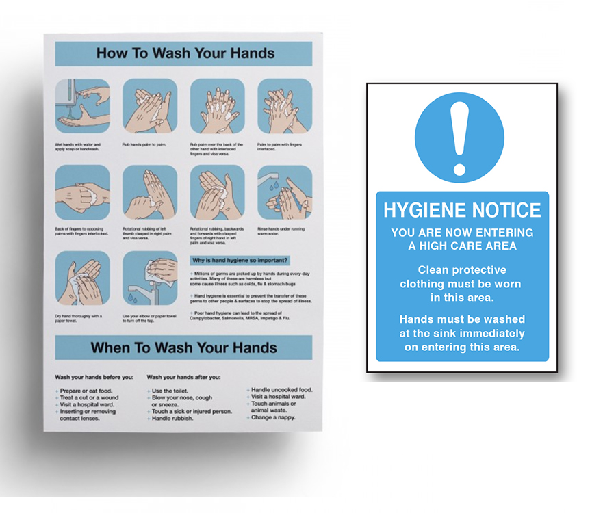 Staff Hygiene & Wash Hands Notices