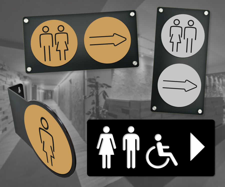 Toilet Door & Directional Signs