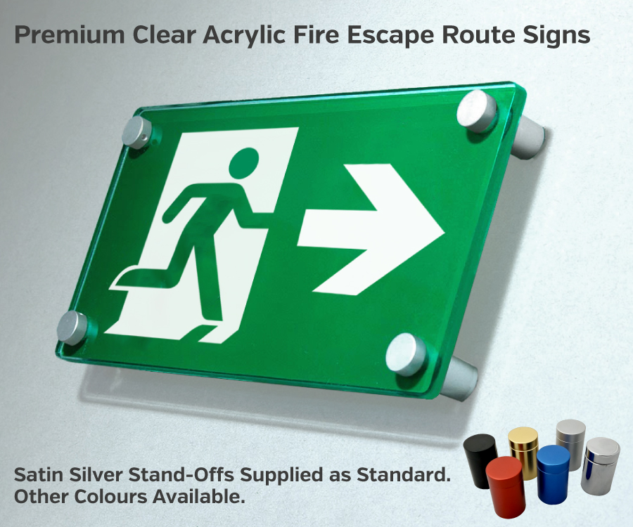Premium Acrylic Fire Escape Signs