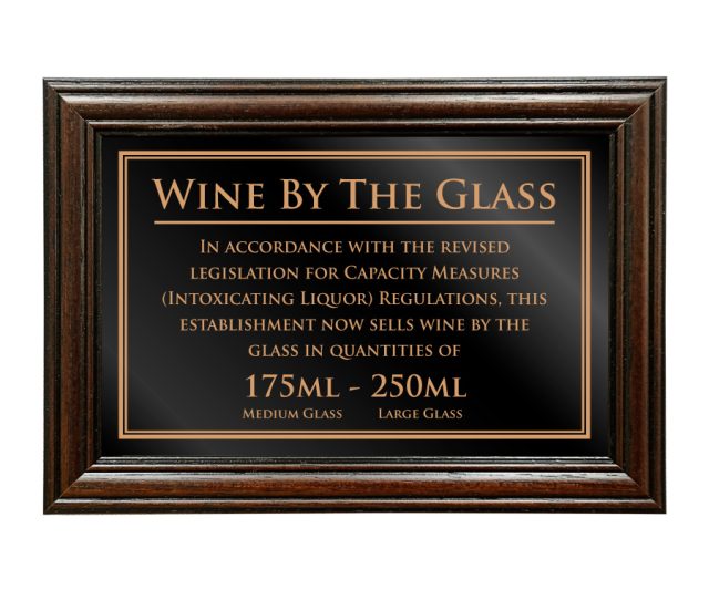 Wine served by the Glass in 175ml or 250ml Measures Notice - Image 2
