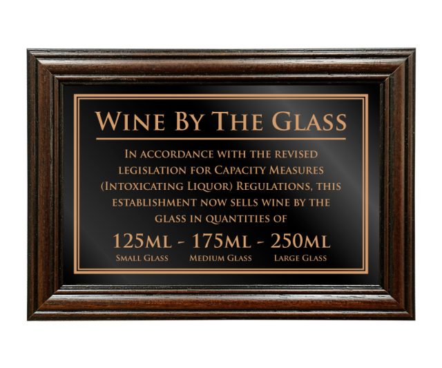 Wine served by the Glass in 125, 175 & 250ml Measures Notice - Image 2