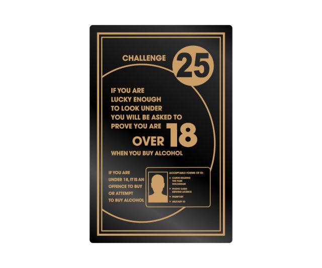 Challenge 25 - Age Verification Notice
