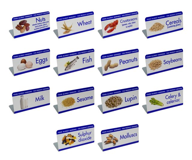 Allergy Buffet Tent Notices - Multiple Choices