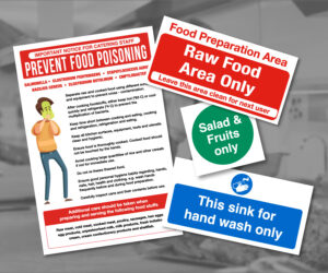 Catering Staff Guidance Notices - Food Prep & Sink Areas