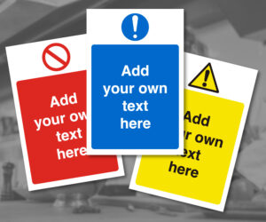 Create Your Own Safety Sign - Vinyl Sticker - Choice of Sizes