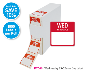 DY046 Wednesday Day Label