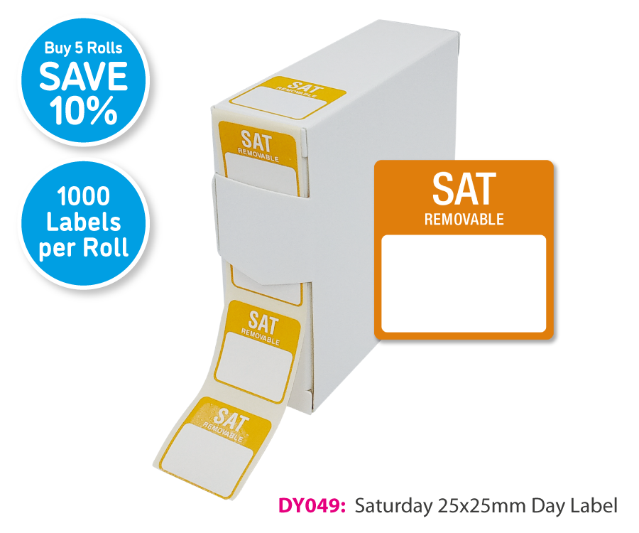 DY049 Saturday Day Labels