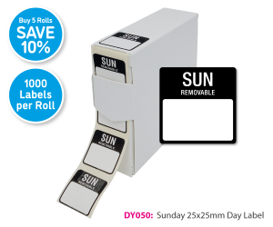 DY050 Sunday Day Labels