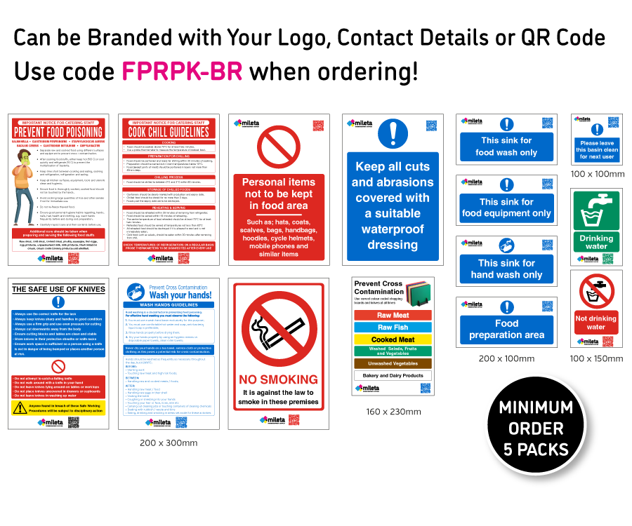 Food Preparation Catering Sign Pack