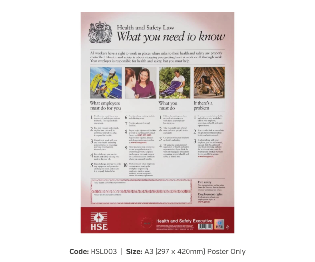 UK Health & Safety Law Poster What you need to know