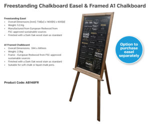 ab148 chalkboard easel