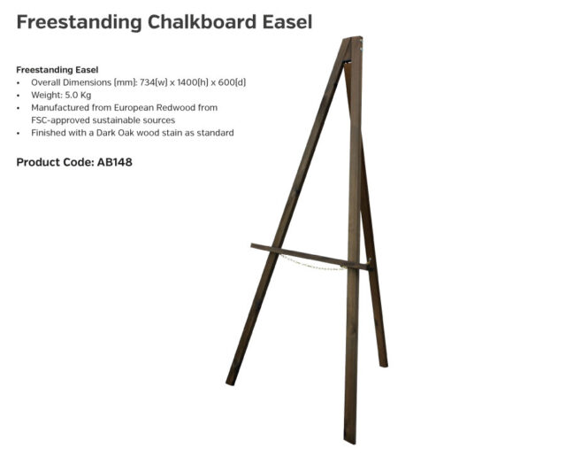 ab148 chalkboard easel