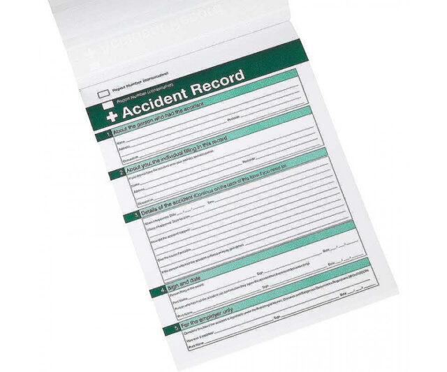 accident book page