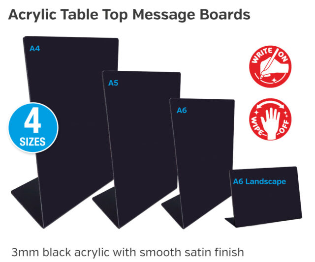 acrylic table top message board sty011-013