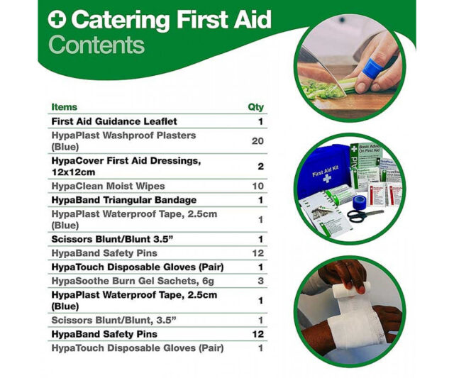 bar kiosk first aid kit contents text