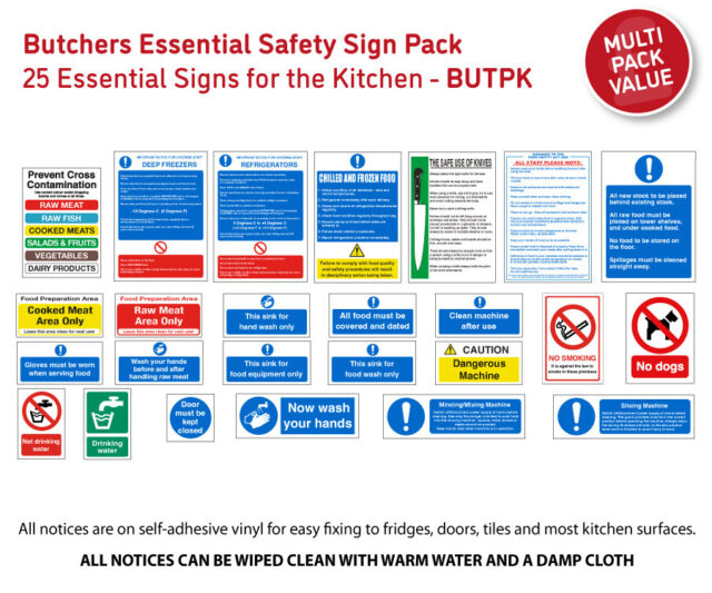 butpk butchers safety sign pack