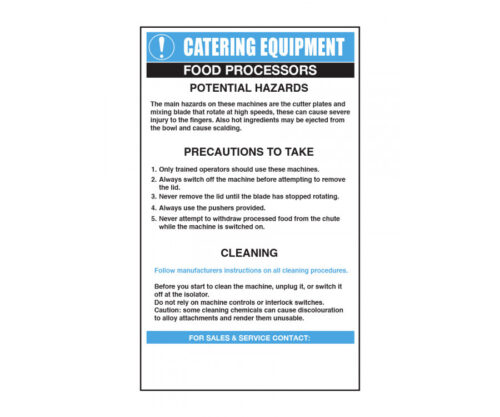 Catering equipment safety sign range | Mileta Signs And Displays Limited