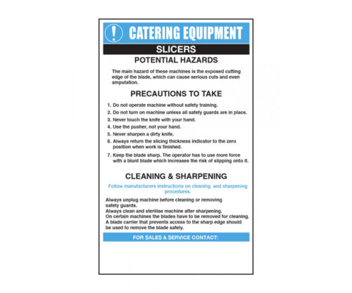 Catering equipment safety sign range | Mileta Signs And Displays Limited