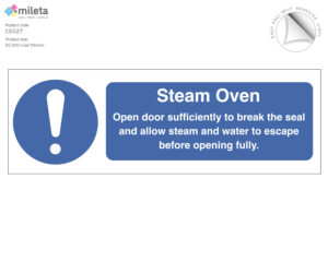 ce027 steam oven safety sign