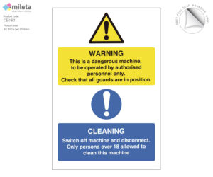 ce030 dangerous machine cleaning