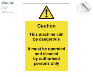 ce036 caution dangerous machine