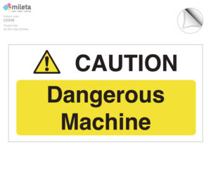 ce058 caution dangerous machine