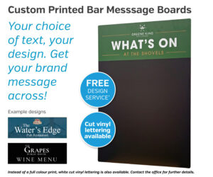 cmb006 custom printed bar message boards