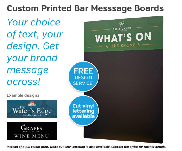 cmb006 custom printed bar message boards