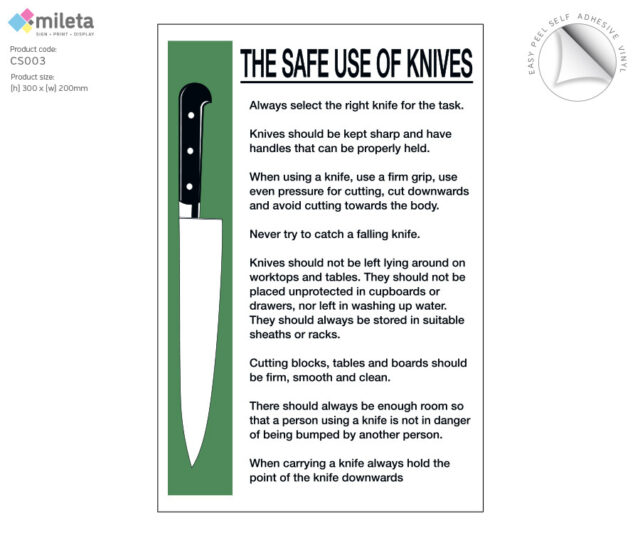 cs003 safe use of knives