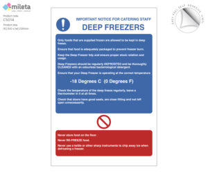 cs014 deep freezer safety notice