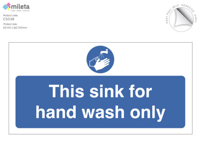 cs038 sink for hand wash only