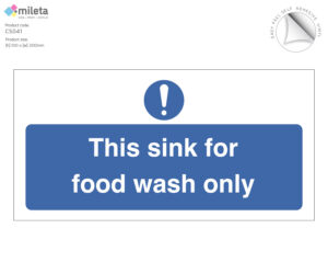 cs041 sink for food wash only