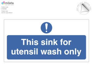 cs042 sink for utensil wash only