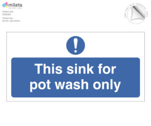 cs043 sink for pot wash only