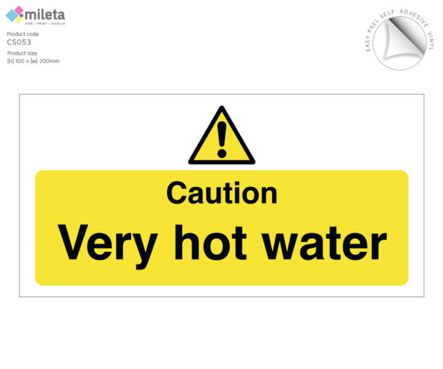 cs053 caution very hot water