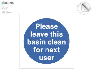 cs056 leave basin clean for next user
