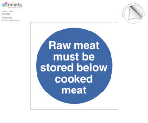 cs061 raw meat stored below cooked meat
