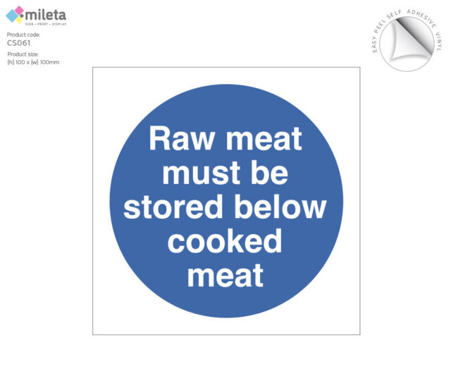 cs061 raw meat stored below cooked meat
