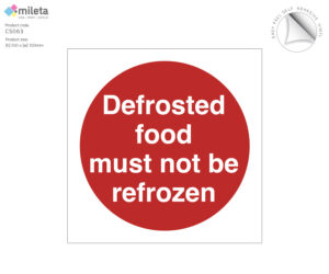 cs063 defrosted food not be refrozen