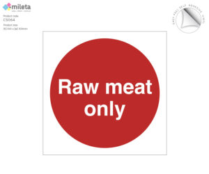 cs064 raw meat only storage label