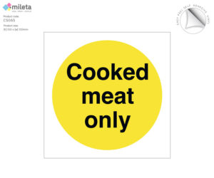 cs065 cooked meat only storage label