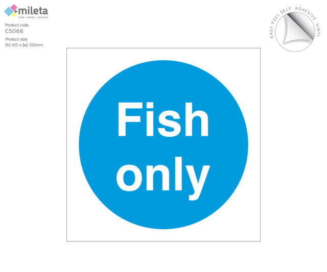 cs066 fish only storage label