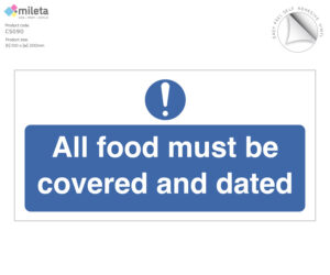 cs090 all food must be covered and dated