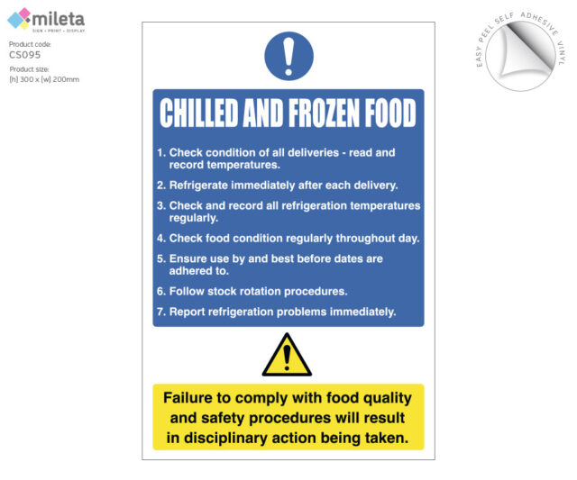 cs095 chilled and frozen foods delivery rules